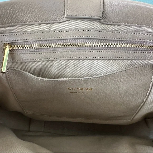 Cuyana Leather Convertible Satchel Backpack Tote Bag in Taupe - Picture 10 of 13